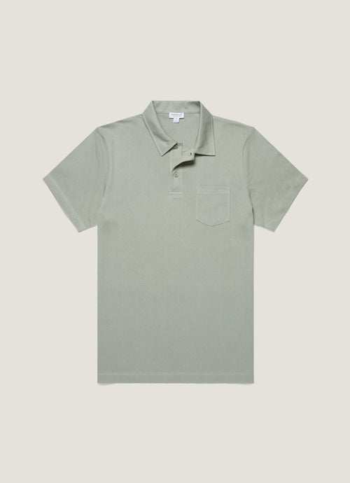Mens Riviera Polo Shirt In Pastel Green Mpol1026 Gnii