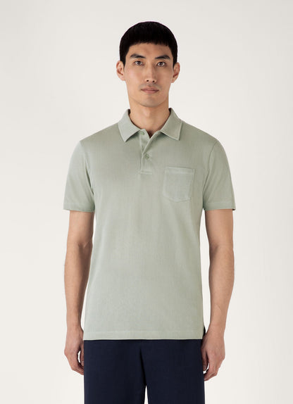 Mens Riviera Polo Shirt In Pastel Green Mpol1026 Gnii
