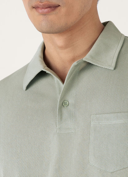 Mens Riviera Polo Shirt In Pastel Green Mpol1026 Gnii