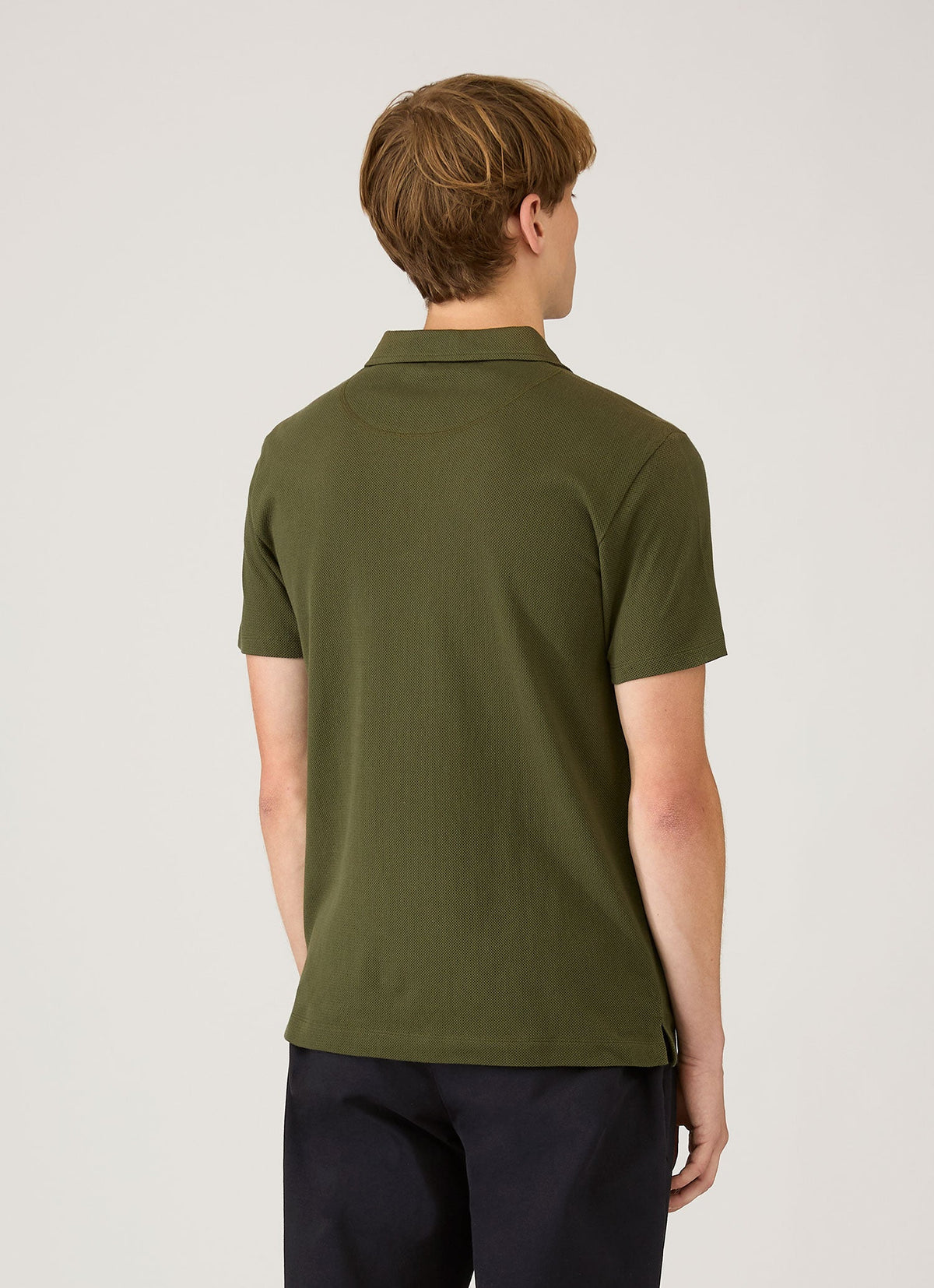 Mens Riviera Polo Shirt In Deep Olive Mpol1026 Gniz