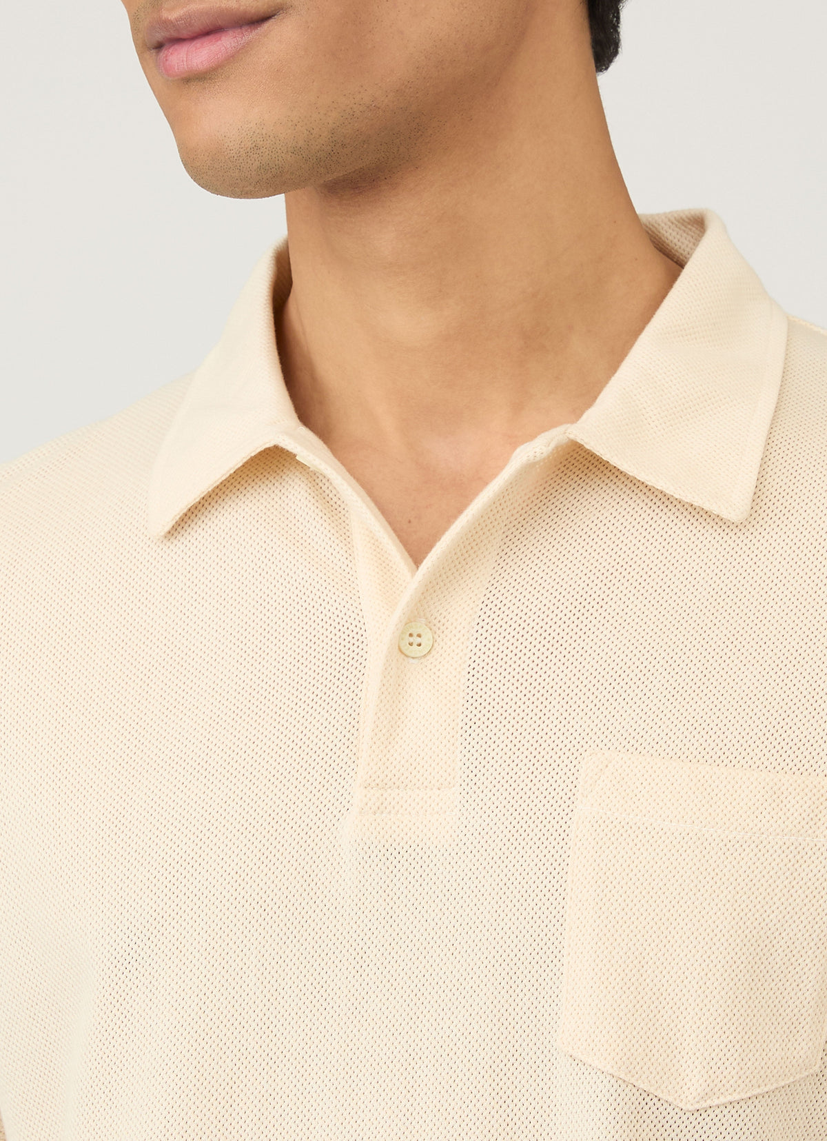 Men S Natural Riviera Polo Shirt In Undyed Mpol1026U Nuab