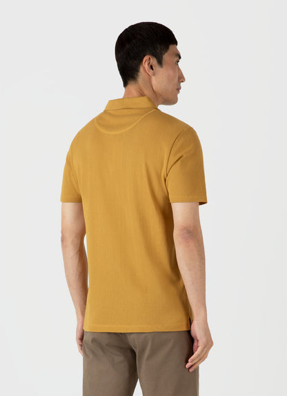 Mens Riviera Polo Shirt In Mustard Mpol1026 Ylbe