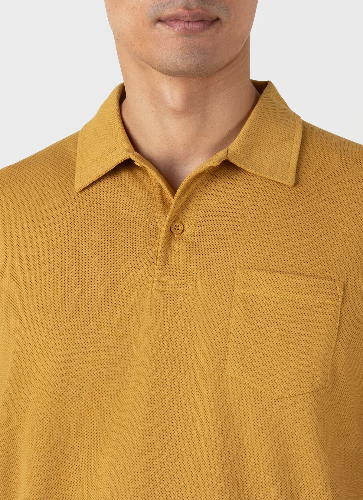 Mens Riviera Polo Shirt In Mustard Mpol1026 Ylbe