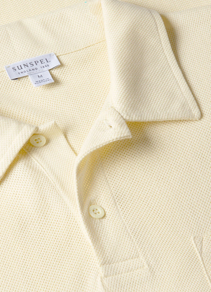 Mens Riviera Polo Shirt In Buttermilk Mpol1026 Ylbg