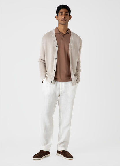 Mens Pique Polo Shirt In Dark Sand Mpol1028 Brey