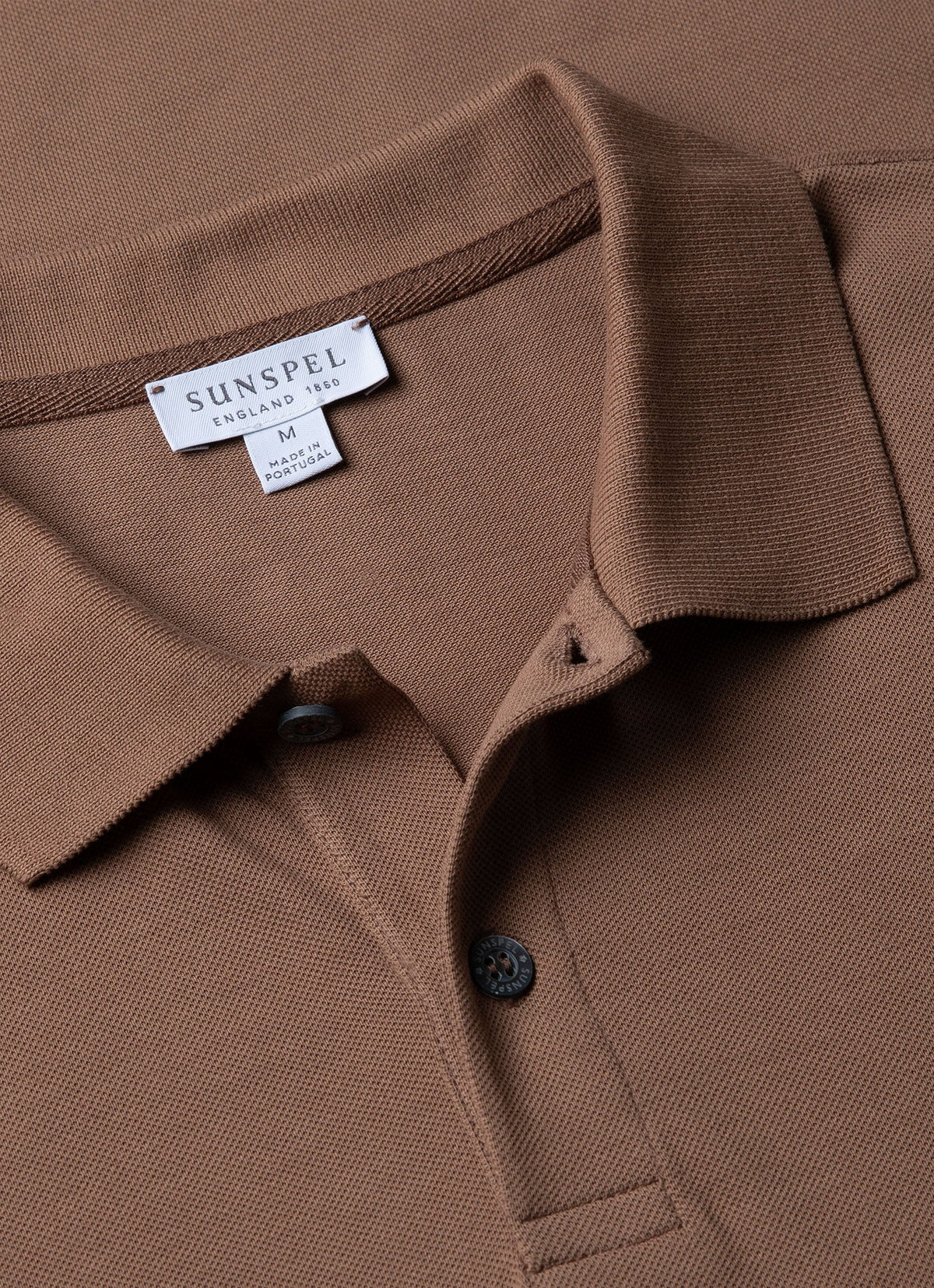 Mens Pique Polo Shirt In Dark Sand Mpol1028 Brey