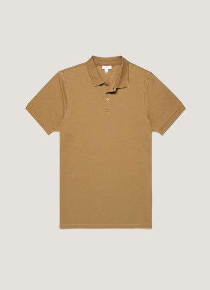 Mens Pique Polo Shirt In Walnut Mpol1028 Brgo