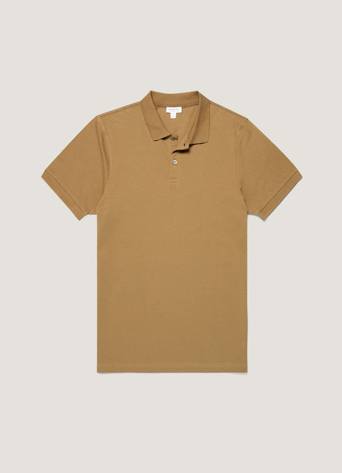 Mens Pique Polo Shirt In Walnut Mpol1028 Brgo