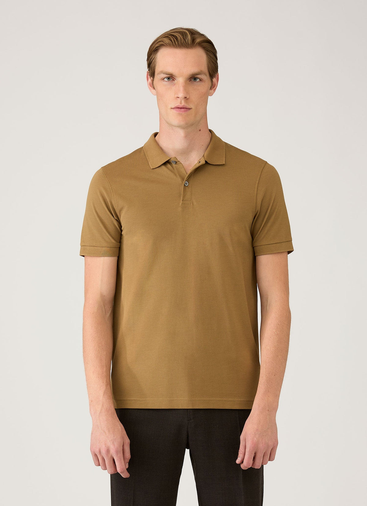 Mens Pique Polo Shirt In Walnut Mpol1028 Brgo