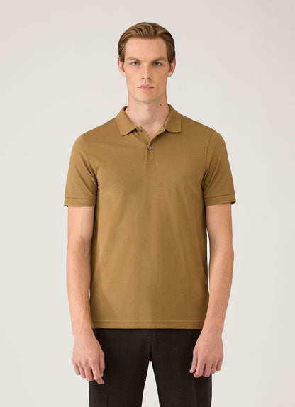 Mens Pique Polo Shirt In Walnut Mpol1028 Brgo
