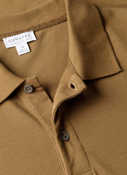 Mens Pique Polo Shirt In Walnut Mpol1028 Brgo