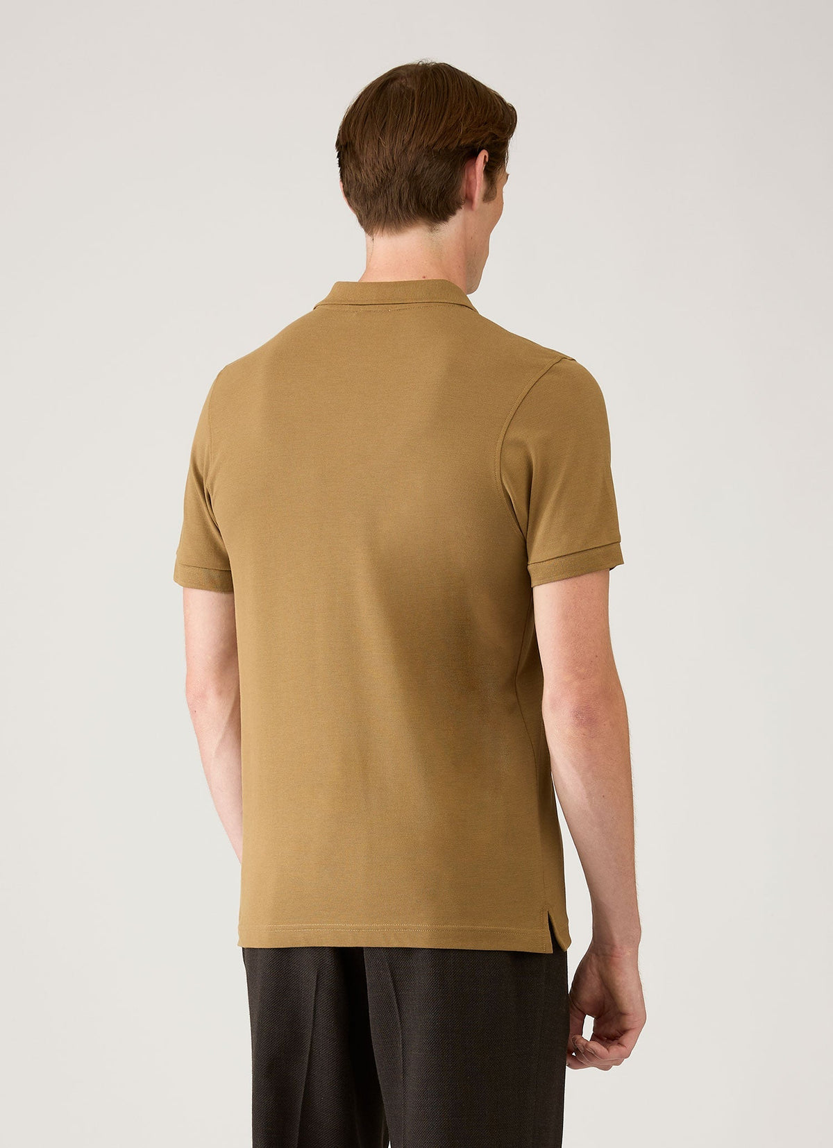 Mens Pique Polo Shirt In Walnut Mpol1028 Brgo