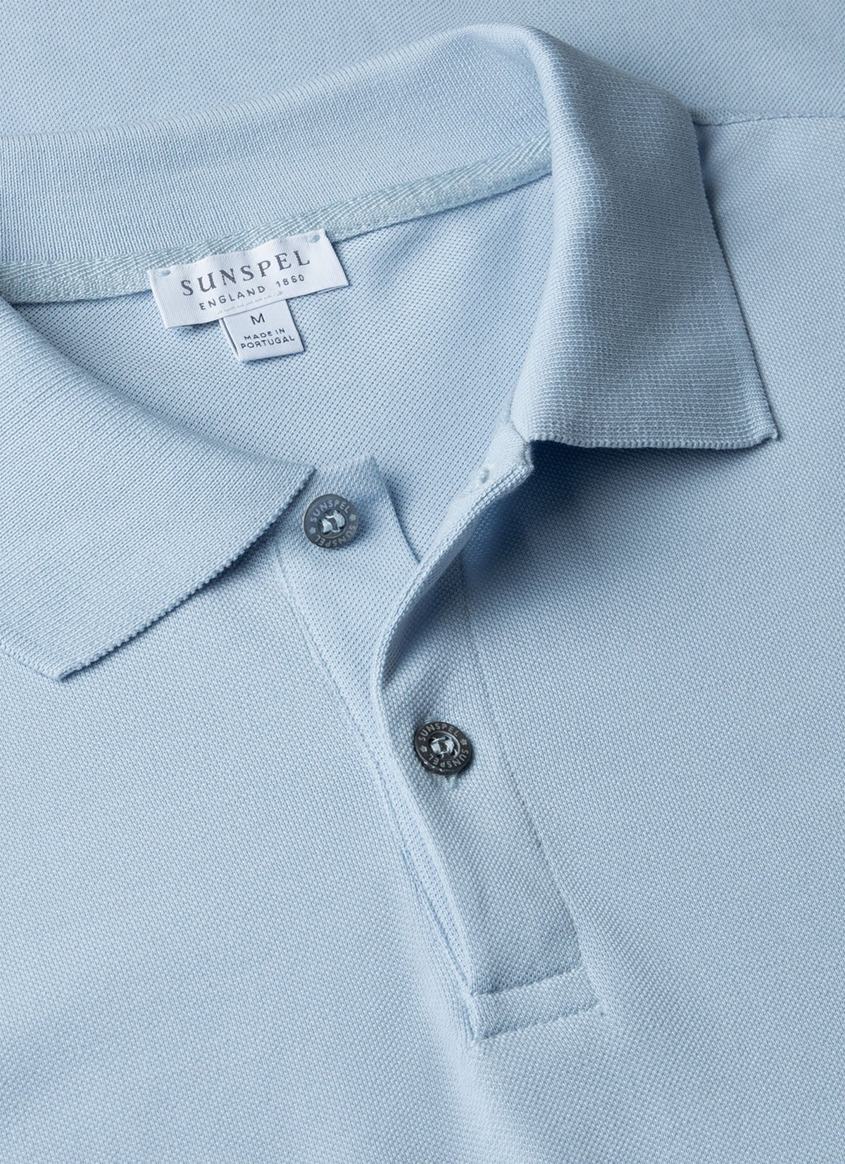 Mens Pique Polo Shirt In Blue Mist Mpol1028 Buvq