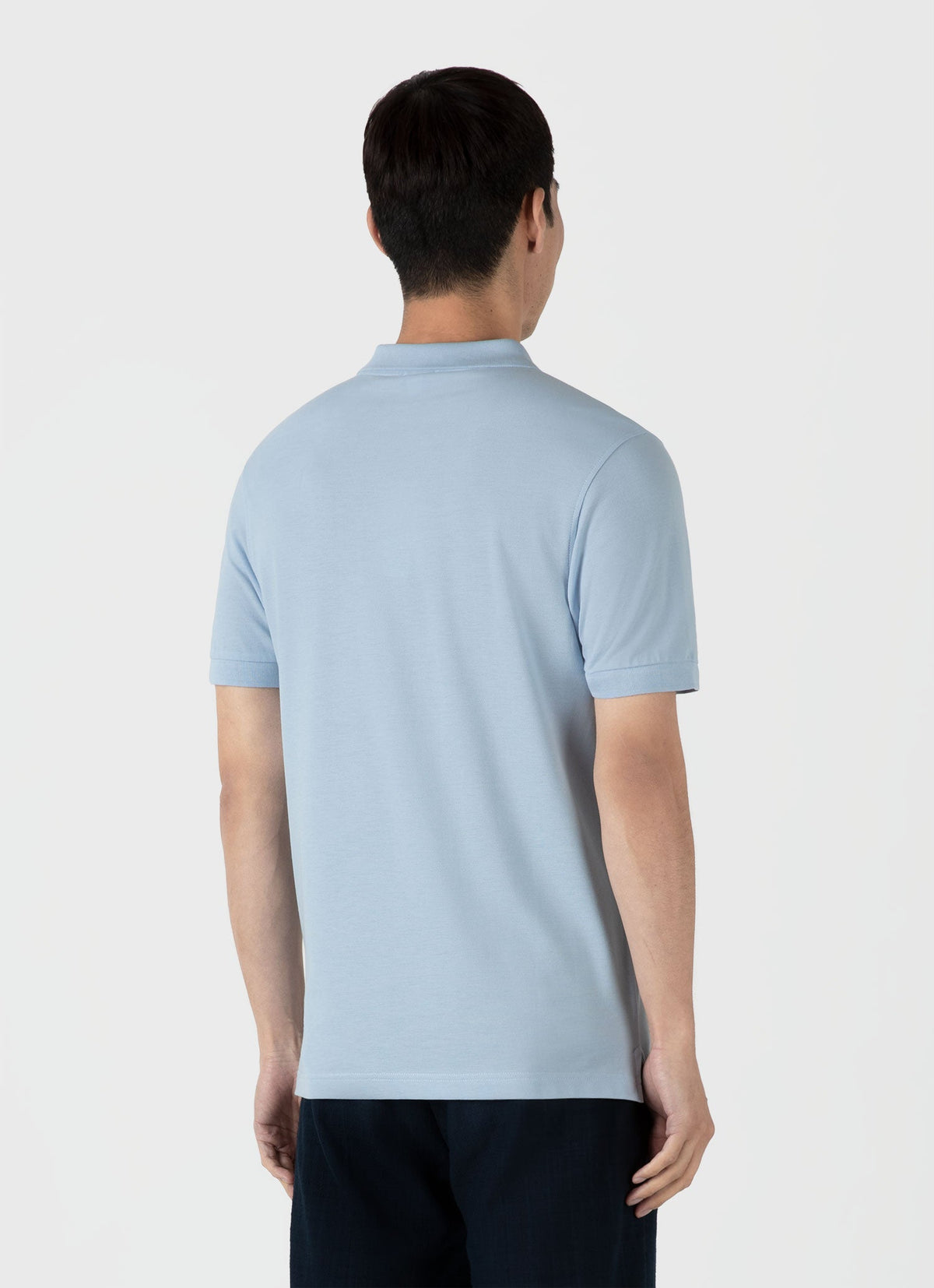 Mens Pique Polo Shirt In Blue Mist Mpol1028 Buvq