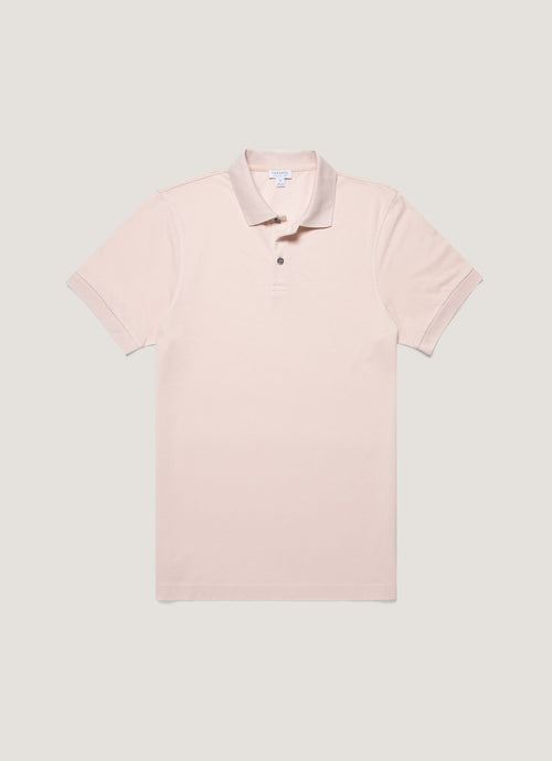 Mens Pique Polo Shirt In Pastel Pink Mpol1028 Pkbl