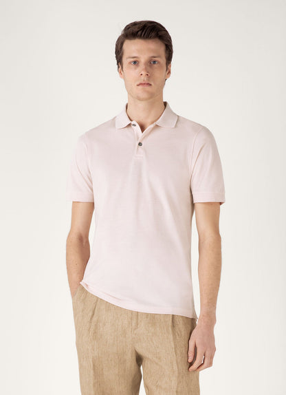 Mens Pique Polo Shirt In Pastel Pink Mpol1028 Pkbl