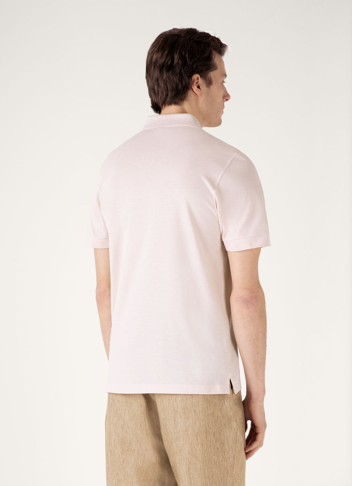 Mens Pique Polo Shirt In Pastel Pink Mpol1028 Pkbl