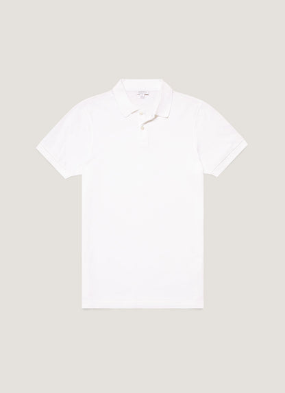 Mens Cotton Pique Polo Shirt White Mpol1028