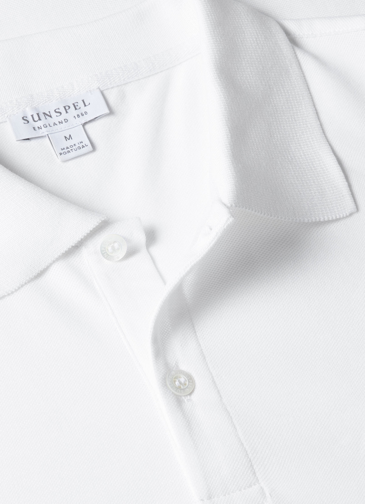 Mens Cotton Pique Polo Shirt White Mpol1028