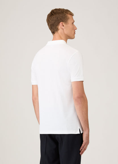 Mens Cotton Pique Polo Shirt White Mpol1028