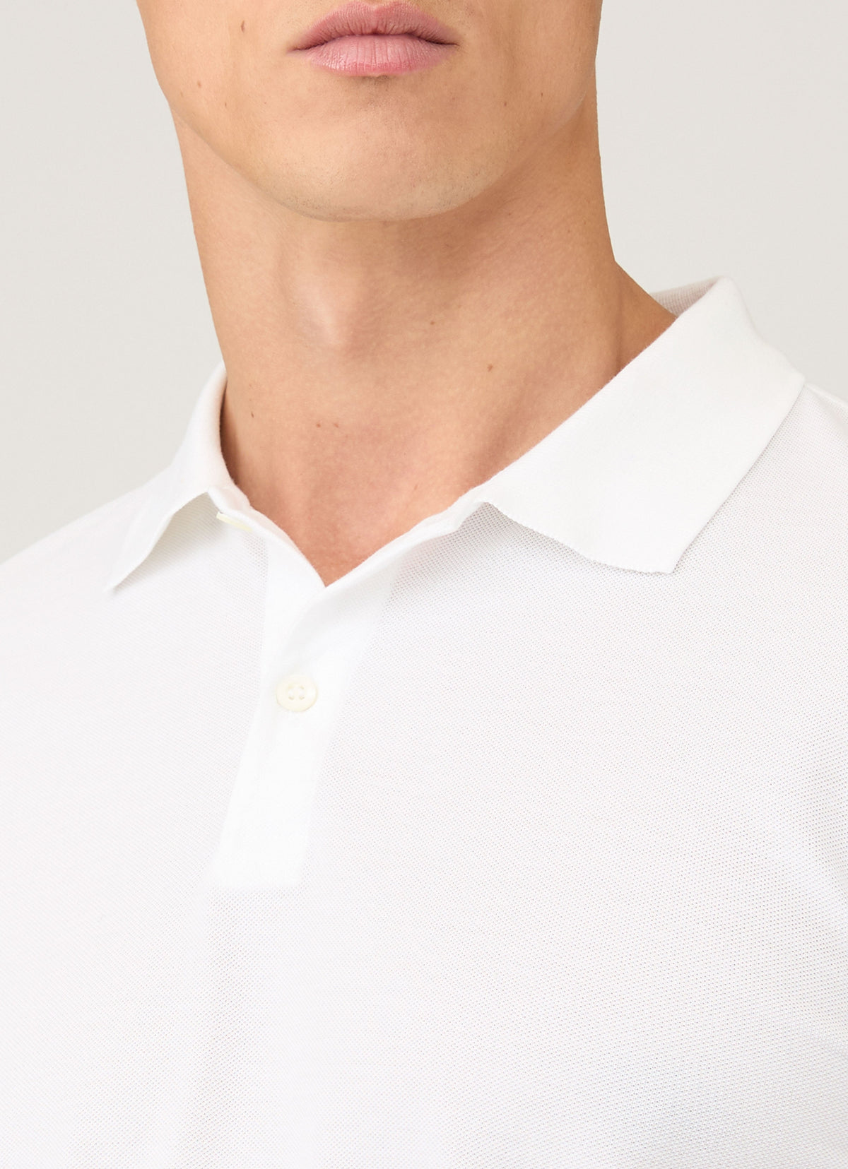 Mens Cotton Pique Polo Shirt White Mpol1028