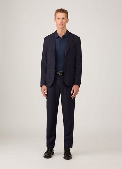 Mens Sea Island Cotton Riviera Polo Shirt In Navy