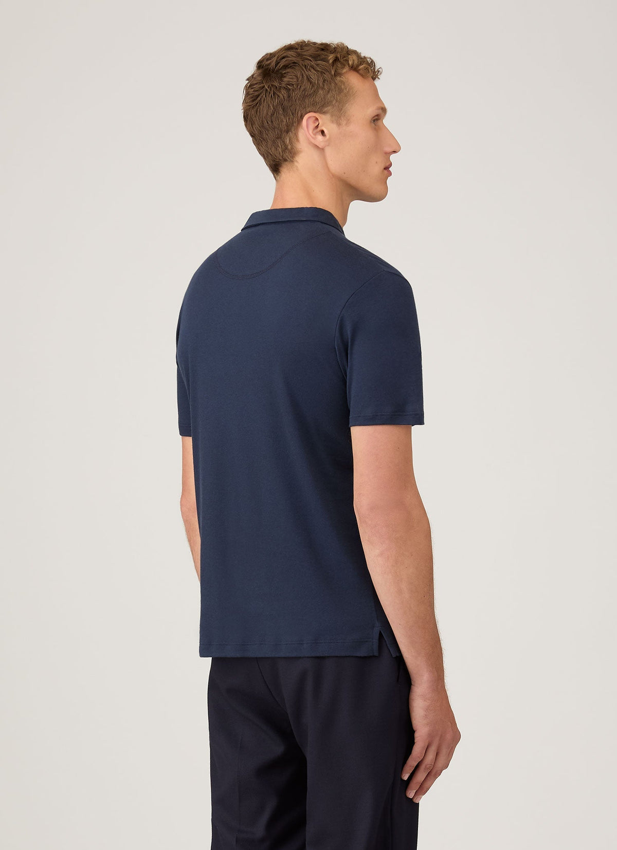 Mens Sea Island Cotton Riviera Polo Shirt In Navy