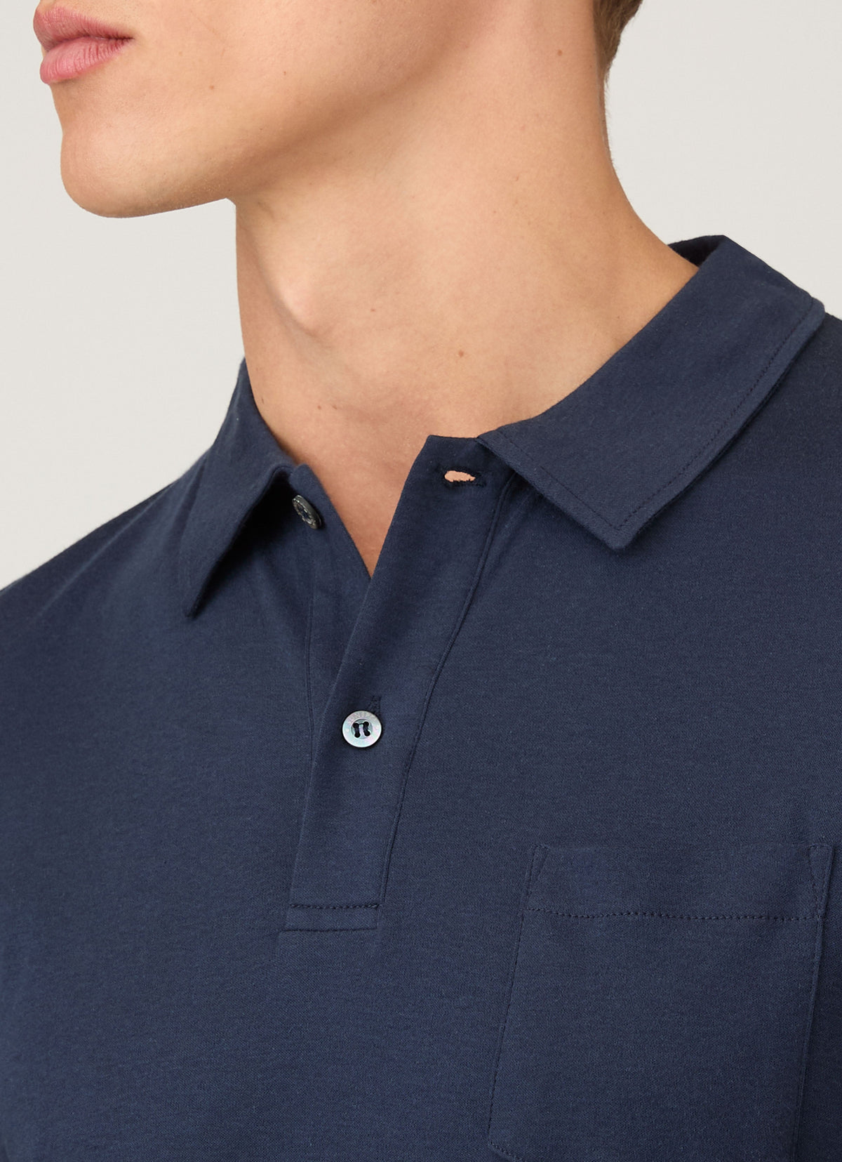 Mens Sea Island Cotton Riviera Polo Shirt In Navy