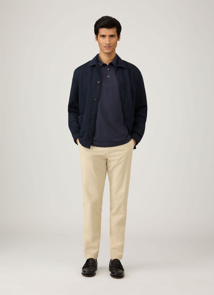 Men's Jersey Classic Polo Shirt in Navy