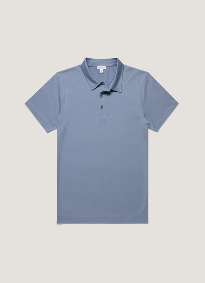 Mens Classic Jersey Polo Shirt In Vintage Blue Mpol1052 Buwb