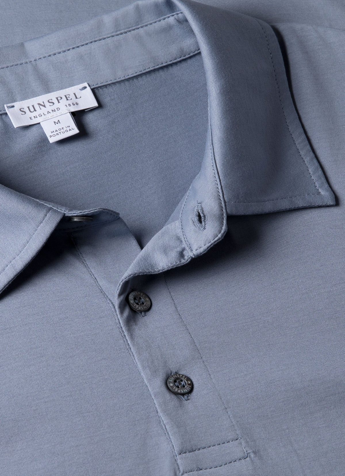 Mens Classic Jersey Polo Shirt In Vintage Blue Mpol1052 Buwb