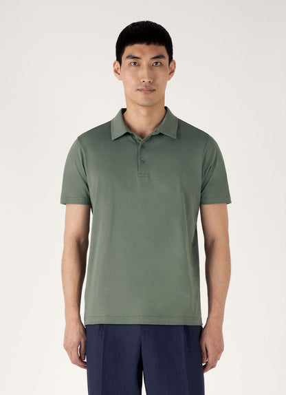 Mens Classic Jersey Polo Shirt In Dusk Green Mpol1052 Gnij