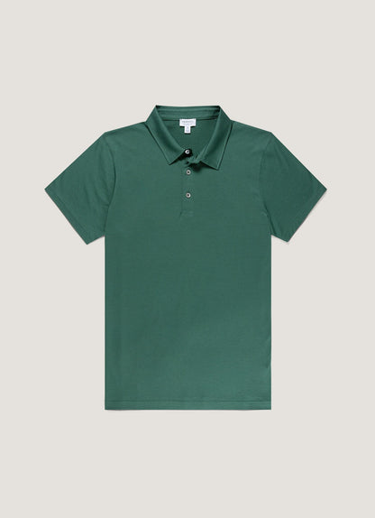 Mens Classic Jersey Polo Shirt In Forest Mpol1052 Gnjd