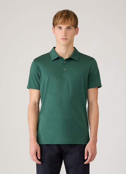 Mens Classic Jersey Polo Shirt In Forest Mpol1052 Gnjd