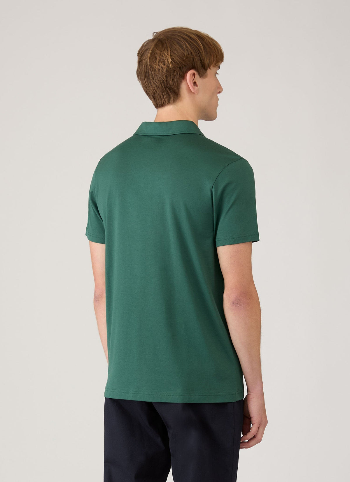 Mens Classic Jersey Polo Shirt In Forest Mpol1052 Gnjd