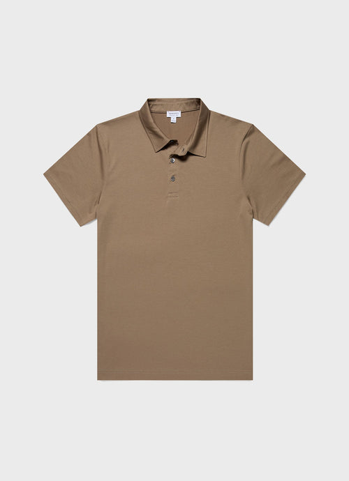 Mens Classic Jersey Polo Shirt In Dark Stone Mpol1052 Whdc