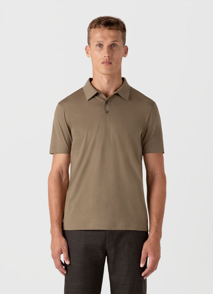 Mens Classic Jersey Polo Shirt In Dark Stone Mpol1052 Whdc