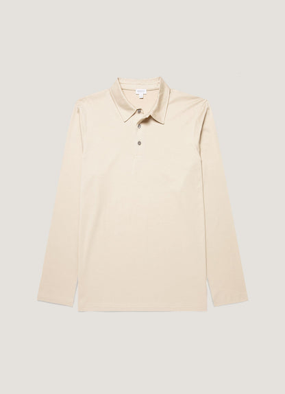 Mens Long Sleeve Classic Jersey Polo Shirt In Hazelwood Mpol1054 Brgt