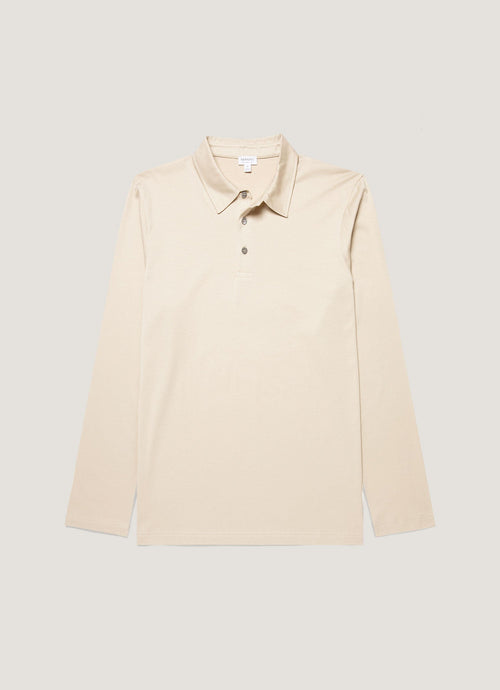 Mens Long Sleeve Classic Jersey Polo Shirt In Hazelwood Mpol1054 Brgt