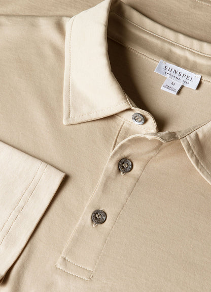 Mens Long Sleeve Classic Jersey Polo Shirt In Hazelwood Mpol1054 Brgt