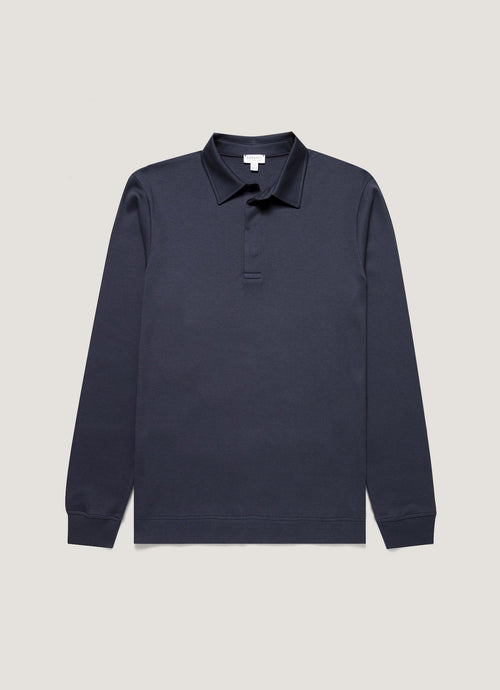 Mens Heavyweight Rugby Polo Shirt In Navy Mpol1066 Buaa