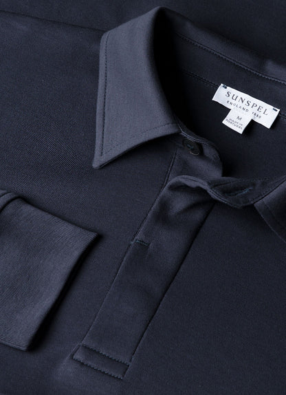 Mens Heavyweight Rugby Polo Shirt In Navy Mpol1066 Buaa