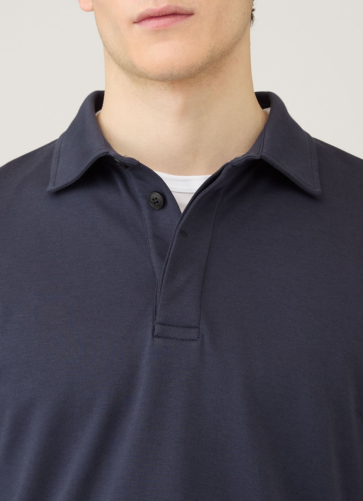 Mens Heavyweight Rugby Polo Shirt In Navy Mpol1066 Buaa