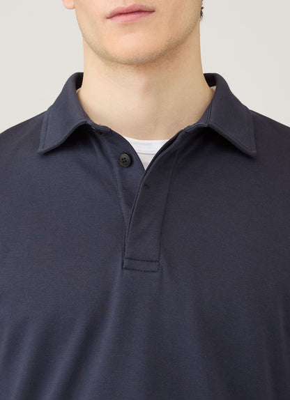Mens Heavyweight Rugby Polo Shirt In Navy Mpol1066 Buaa