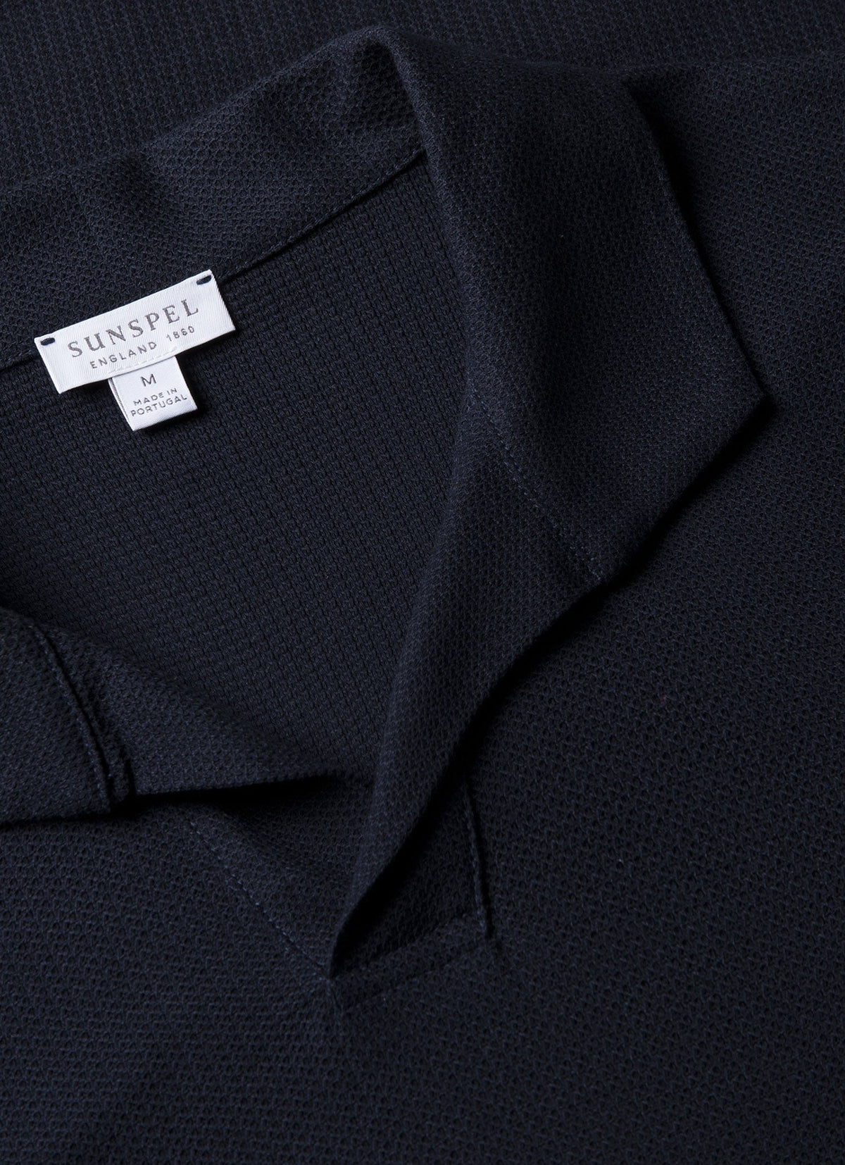 Mens Textured Jersey Polo Shirt In Midnight Navy Mpol1074 Buvn