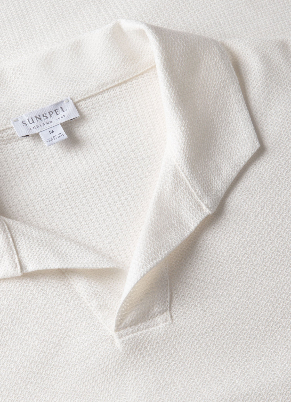 Mens Textured Jersey Polo Shirt In Ecru Mpol1074 Whcr