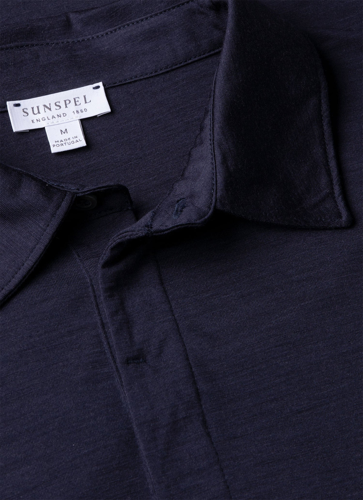 Mens Long Sleeve Ultrafine Merino Polo Shirt In Navy Mpol1075 Buaa