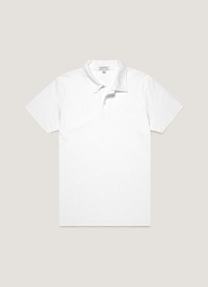 Mens Regular Fit Riviera Polo Shirt In White Mpol1076 Whaa