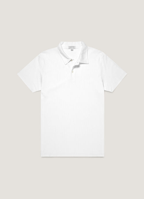 Mens Regular Fit Riviera Polo Shirt In White Mpol1076 Whaa