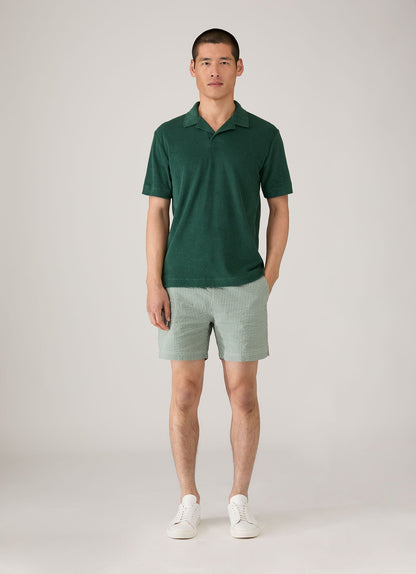 Mens Towelling Polo Shirt In Forest Mpol1574 Gnjd